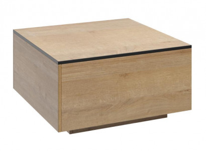 Beistelltisch Couchtisch Echt Holz Miwwelstéck Miwwelen Eech 80x80cm Nei Dëscher